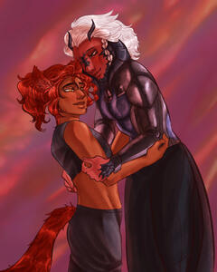 Two Characters, Half-Body