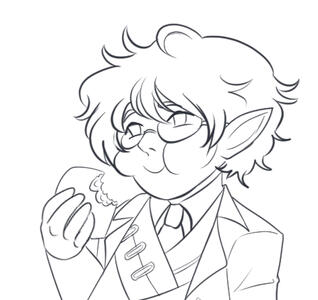 Linework, Two Characters Full Body